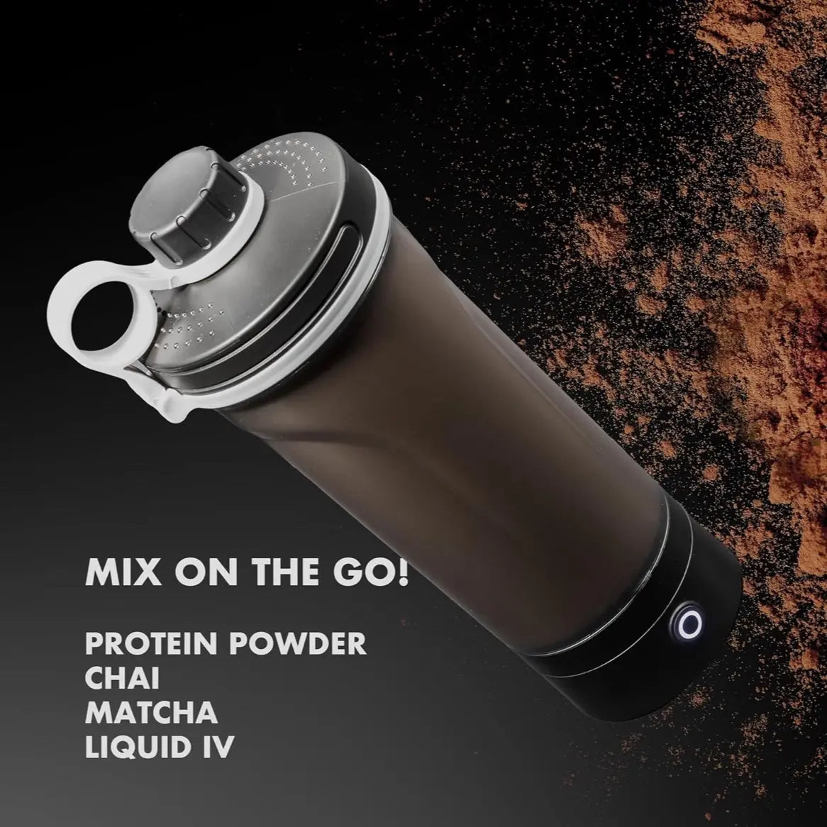 Mixmate Rechargeable Electric Shaker Bottle for Protein Powder, BPA-Free, Ideal for Fitness Enthusiasts