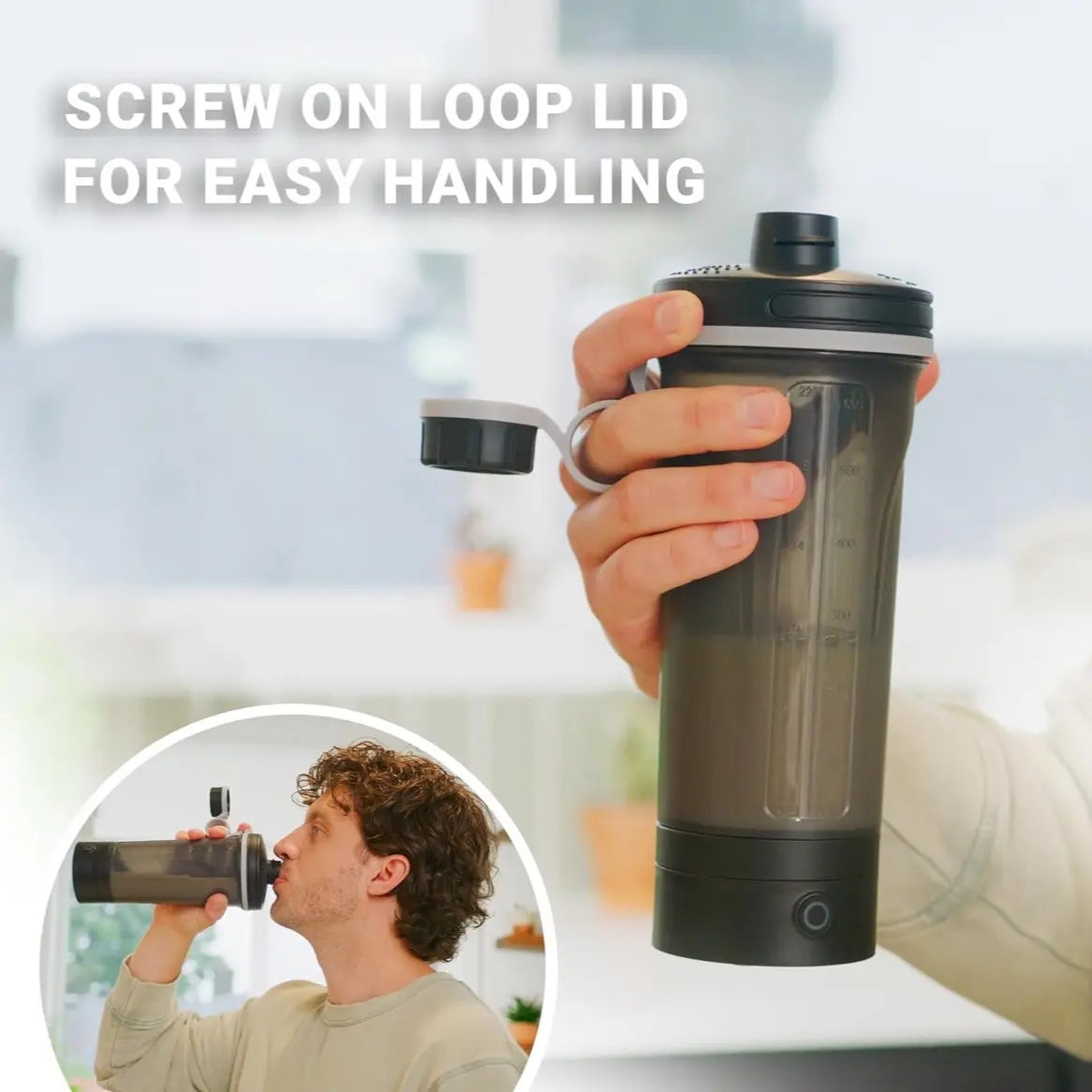 Mixmate Rechargeable Electric Shaker Bottle for Protein Powder, BPA-Free, Ideal for Fitness Enthusiasts